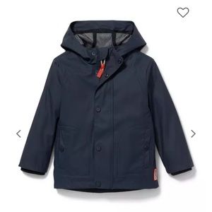 Hunter Kids Rubberized Raincoat - size 3-4, Navy